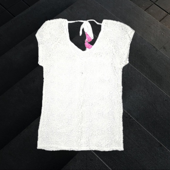 Bin 1C  White Xhilaration Sz. Small Swimsuit Cover - Picture 2 of 2